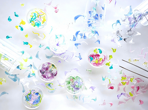 紫陽花の万華鏡 オリジナルポッド by GlassNique(グラスニーク