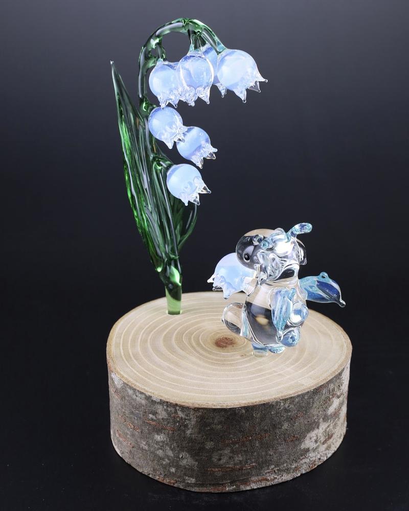 プチドラゴンとすずらん by glass工房ココロイロ | JAPAN HANDMADE Auction