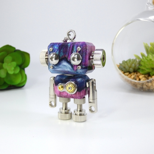 m.a.wood×mito craft】ロボットキーホルダー mic grande ウッド