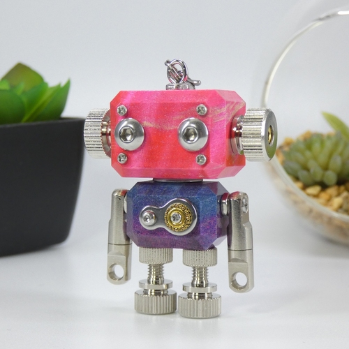 木と金属のロボットキーホルダー mic grande スタビモデル | mito craft