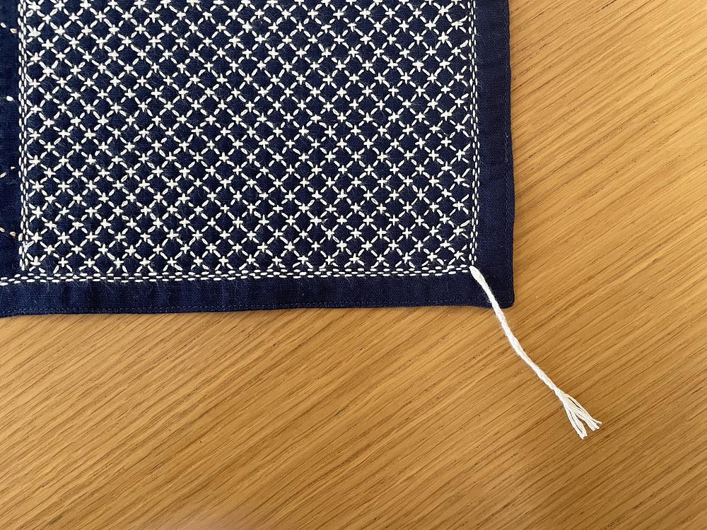 総刺し子の風呂敷（フルオーダー） by mamekoneedlework | JAPAN