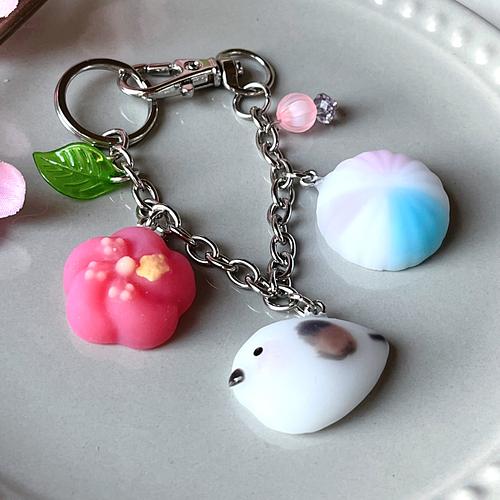 シマエナガ❤抹茶白玉ぜんざい❤ハンドバッグ❤ハンドメイド シマエナガ❤抹茶白玉ぜんざい❤ハンドバッグ❤ハンドメイド